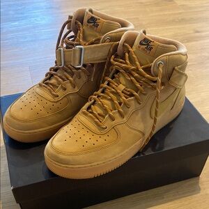 Nike Air Men's High-Top Sneakers - Tan